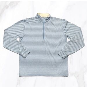 Straight Down Striped Blue Long Sleeve Pullover